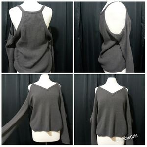 Open shoulder sweater